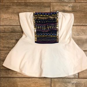 Cute Peplum strapless Top! Perfect for Summer!